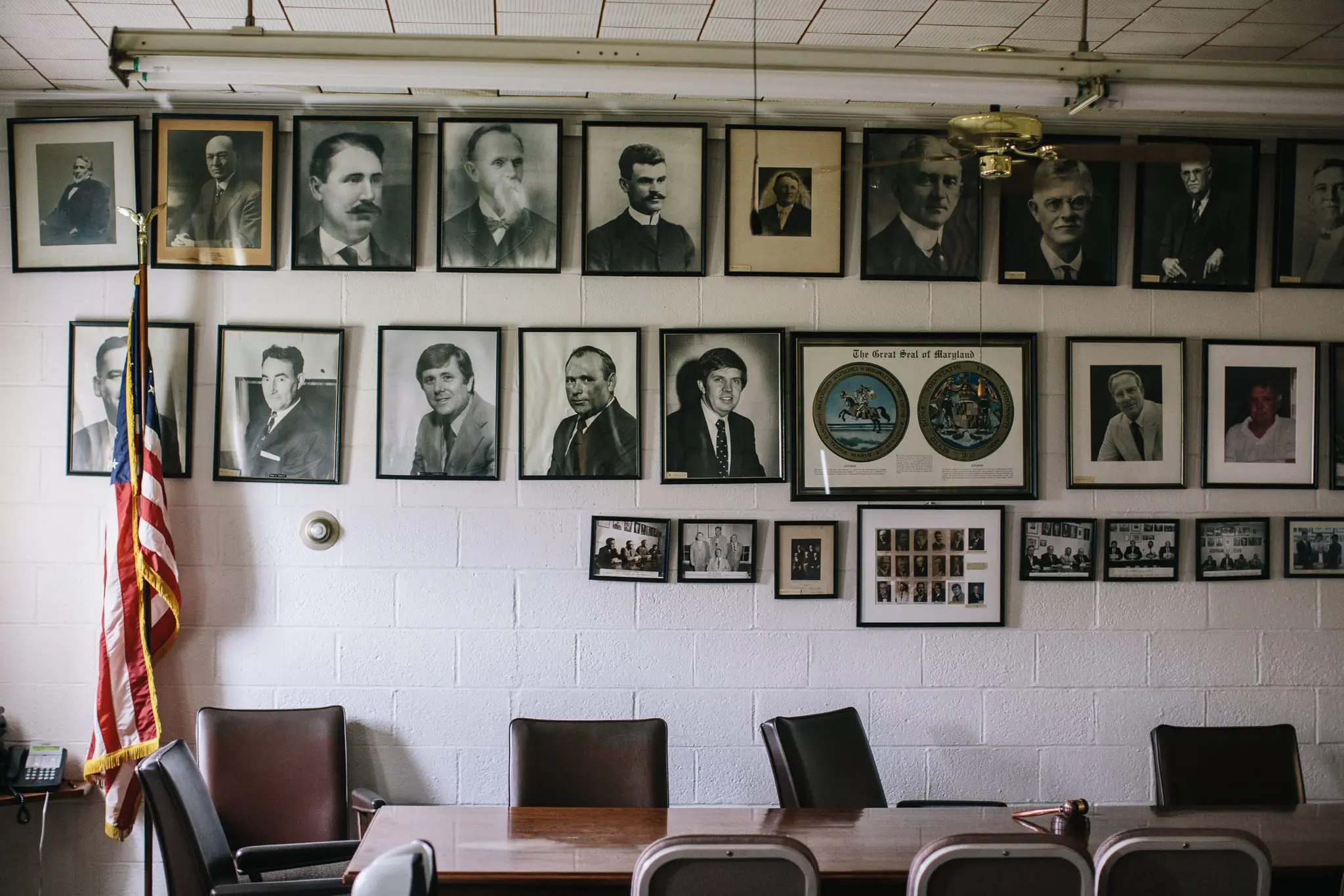 Meeting room at City Hall in Crisfield.