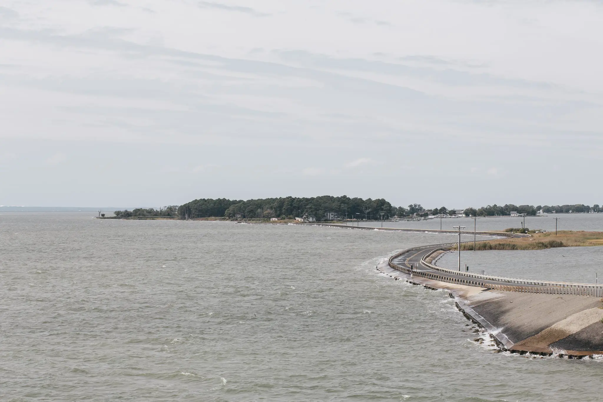The bridge to Hoopersville with disappearing land.