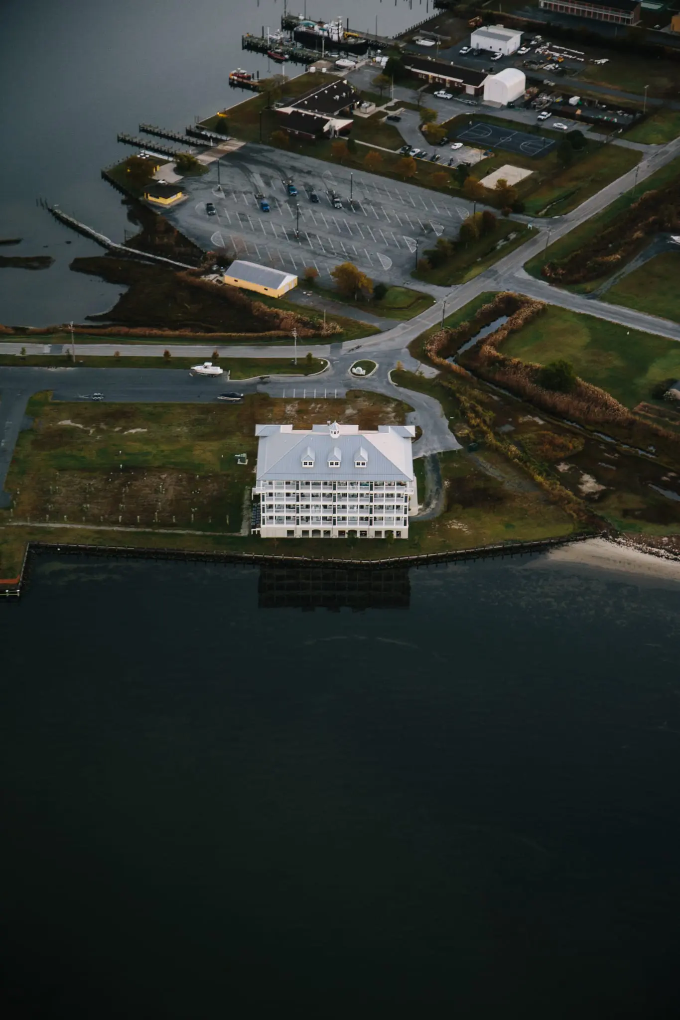 A new condo facility in Crisfield built along the shoreline.