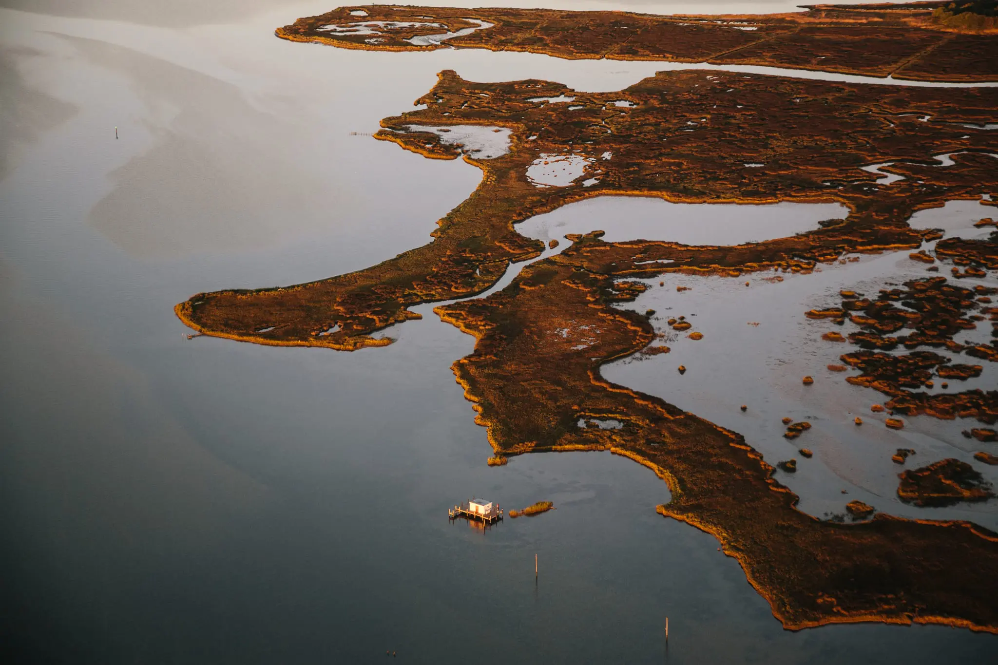 Crab house on slowly disappearing land near Crisfield.