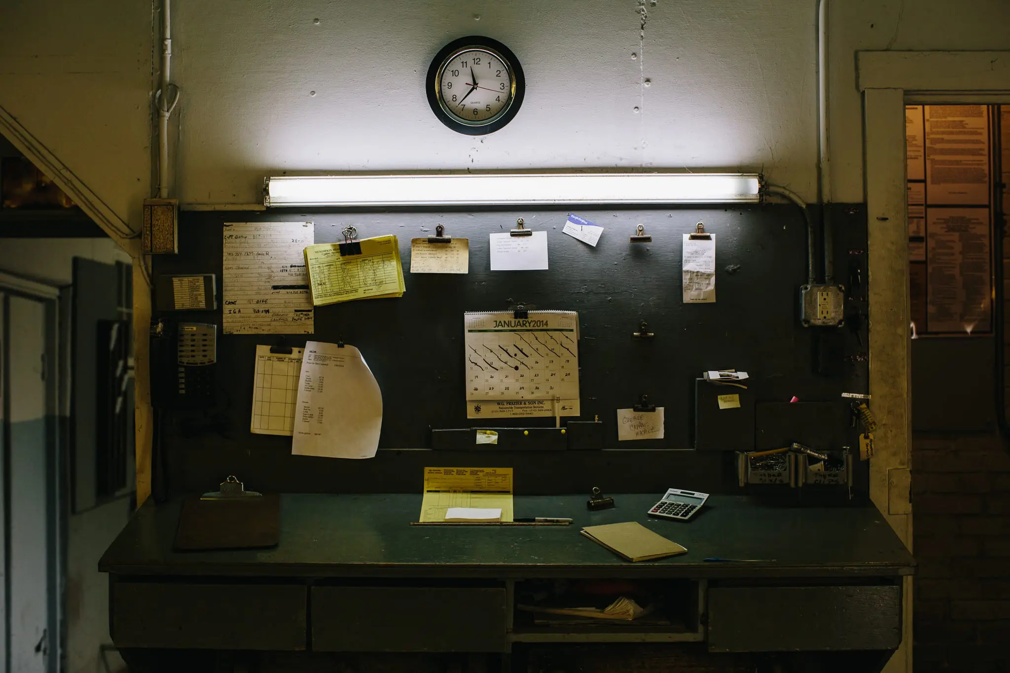 The office desk at MeTompkins Seafood.