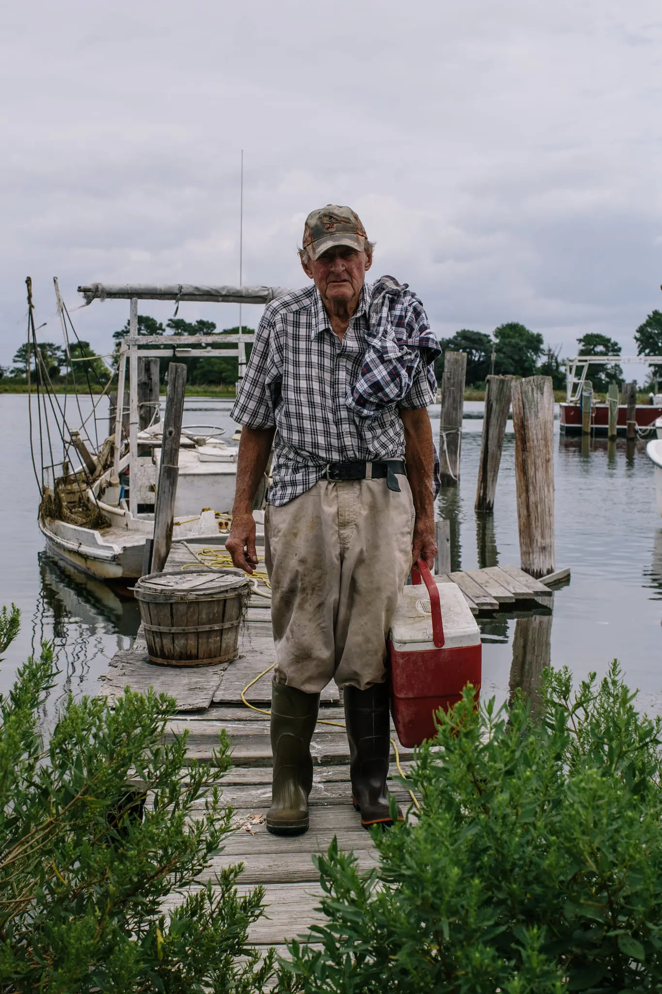 A waterman finishes up for the day on Smith Island.