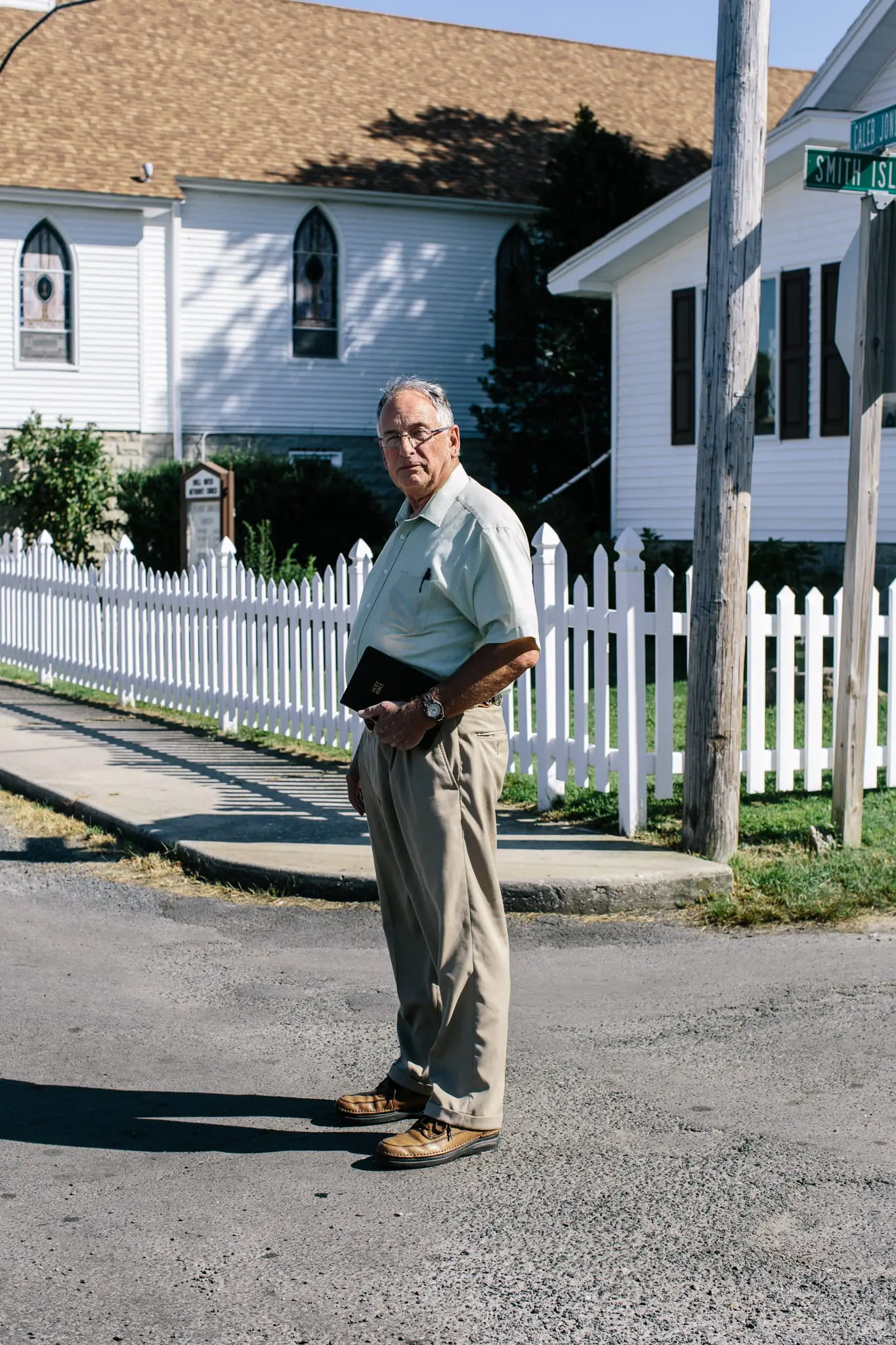 Pastor Rick Edmunds takes a boat to Tylerton.