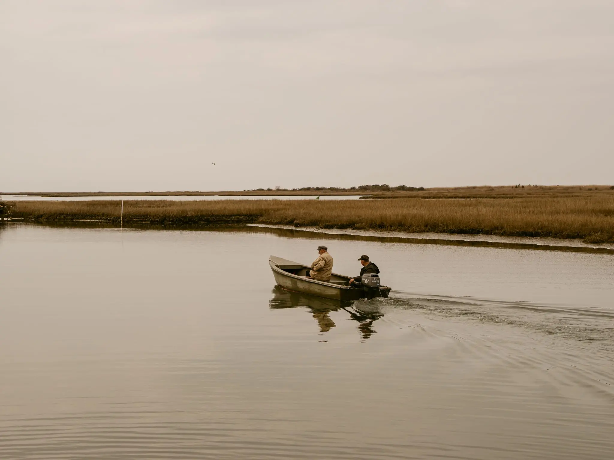 Pastor Rick Edmunds takes a boat to Tylerton.
